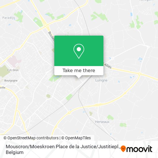 Mouscron / Moeskroen Place de la Justice / Justitiepl. map