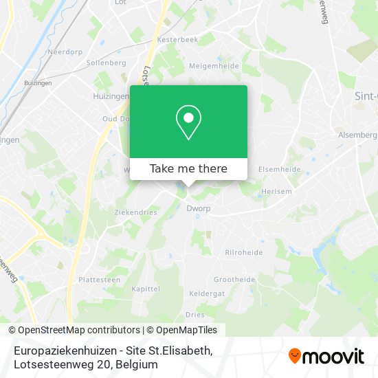 Europaziekenhuizen - Site St.Elisabeth, Lotsesteenweg 20 map