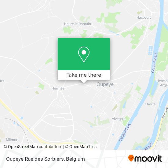 Oupeye Rue des Sorbiers plan