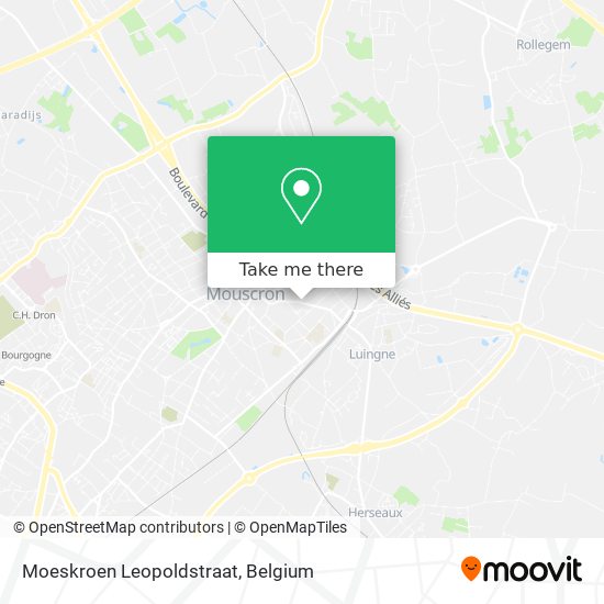 Moeskroen Leopoldstraat map