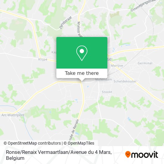Ronse / Renaix Vermaartlaan / Avenue du 4 Mars map