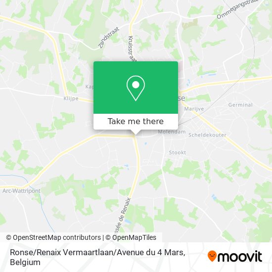 Ronse / Renaix Vermaartlaan / Avenue du 4 Mars plan