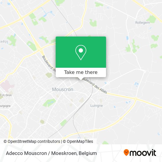 Adecco Mouscron / Moeskroen map