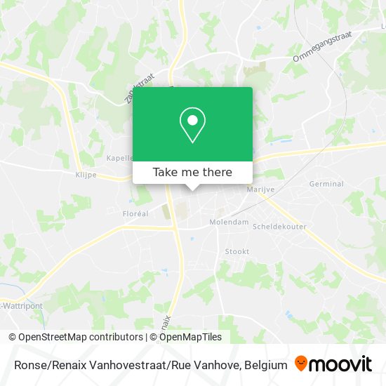 Ronse / Renaix Vanhovestraat / Rue Vanhove map