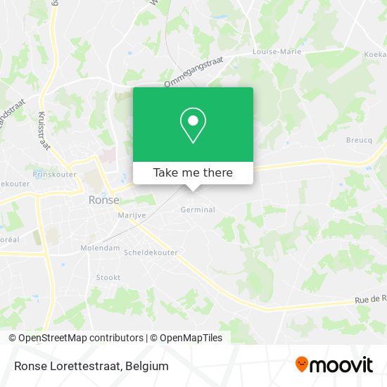 Ronse Lorettestraat map