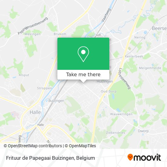 Frituur de Papegaai Buizingen plan