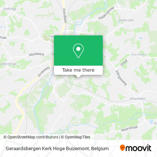 Geraardsbergen Kerk Hoge Buizemont map
