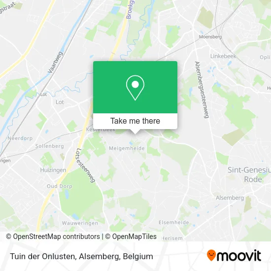 Tuin der Onlusten, Alsemberg map
