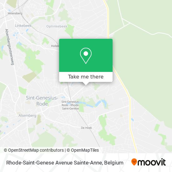 Rhode-Saint-Genese Avenue Sainte-Anne plan