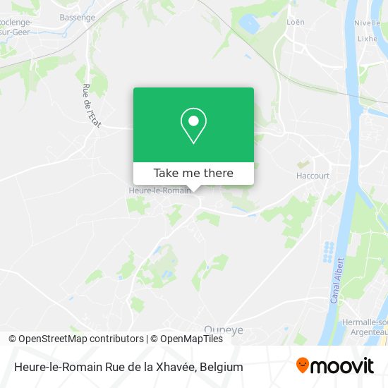 Heure-le-Romain Rue de la Xhavée map