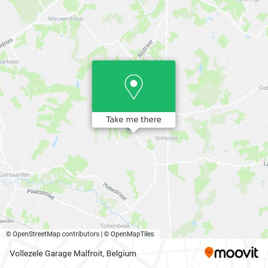 Vollezele Garage Malfroit map