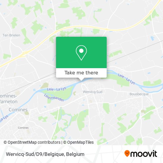 Wervicq-Sud/D9/Belgique map