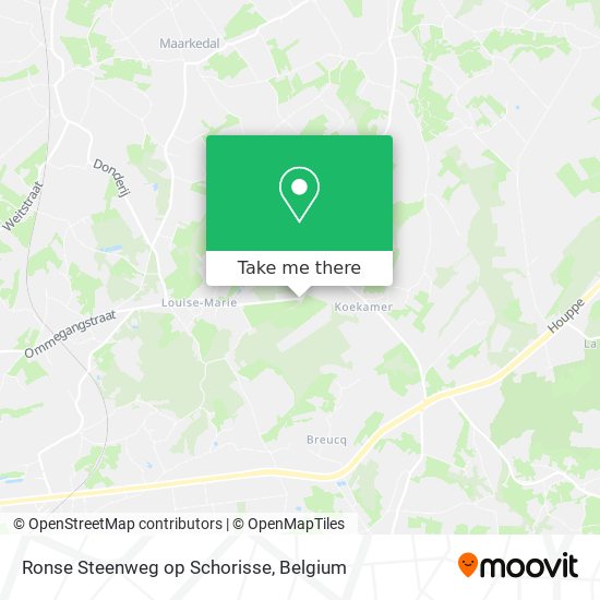 Ronse Steenweg op Schorisse map