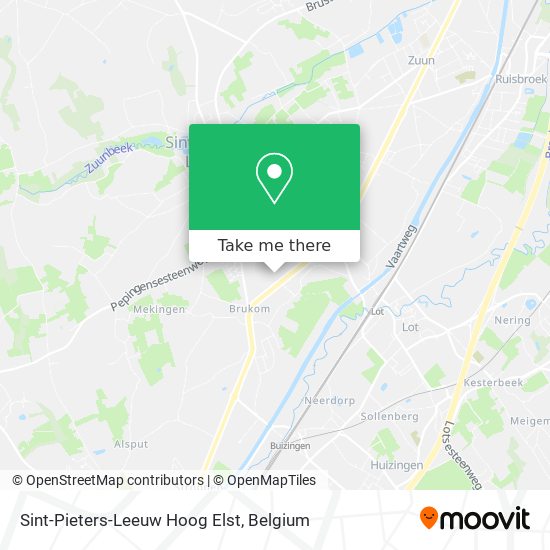 Sint-Pieters-Leeuw Hoog Elst map