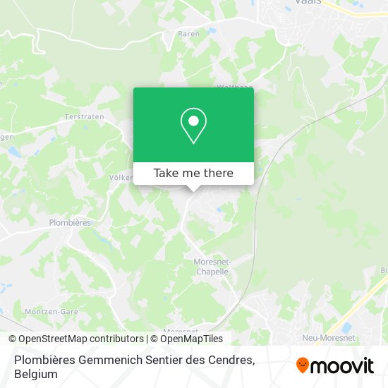 Plombières Gemmenich Sentier des Cendres map