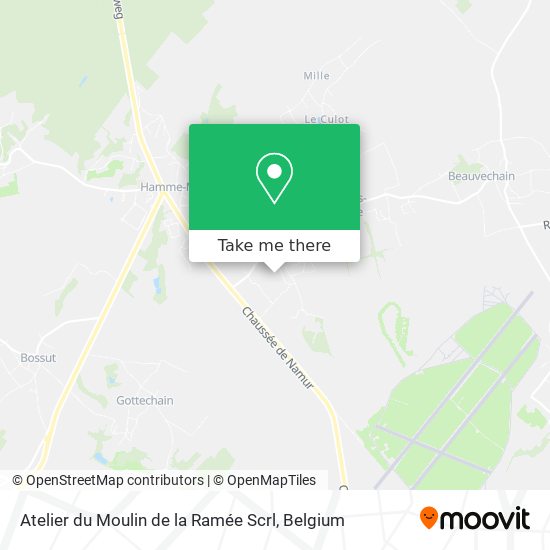 Atelier du Moulin de la Ramée Scrl map