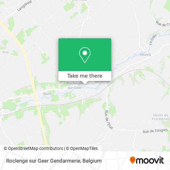 Roclenge sur Geer Gendarmerie map