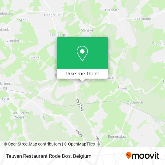 Teuven Restaurant Rode Bos map