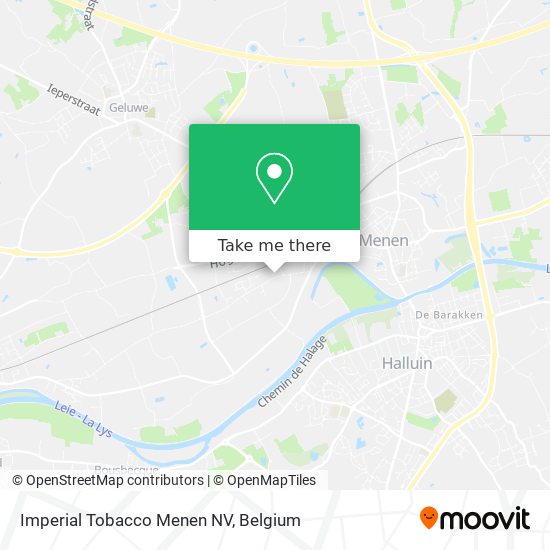 Imperial Tobacco Menen NV map