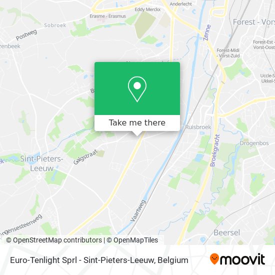 Euro-Tenlight Sprl - Sint-Pieters-Leeuw map