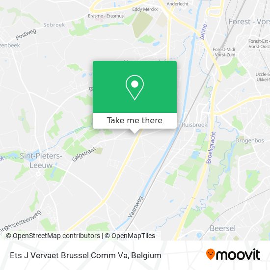 Ets J Vervaet Brussel Comm Va map