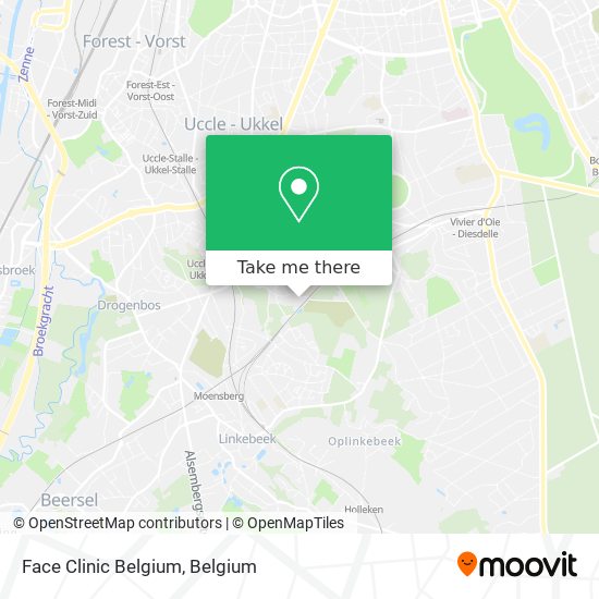 Face Clinic Belgium map