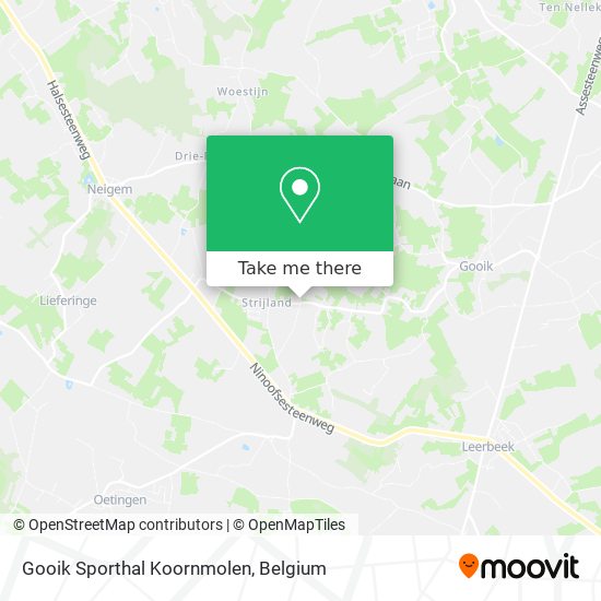 Gooik Sporthal Koornmolen map