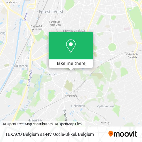 TEXACO Belgium sa-NV, Uccle-Ukkel map