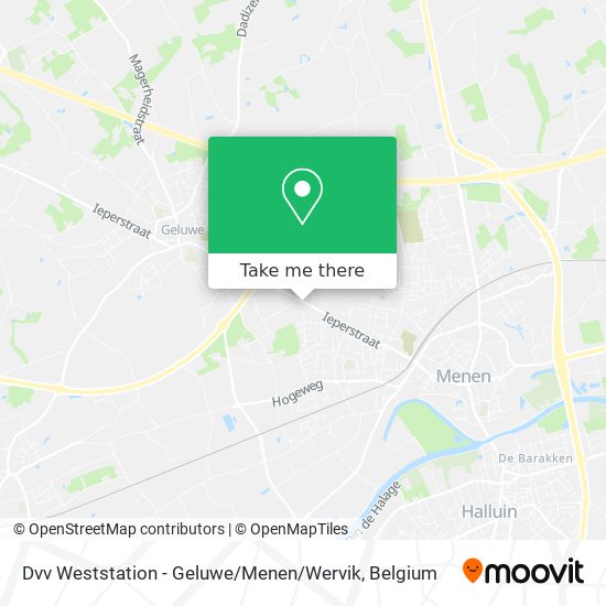 Dvv Weststation - Geluwe / Menen / Wervik map