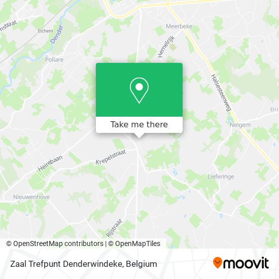 Zaal Trefpunt Denderwindeke plan