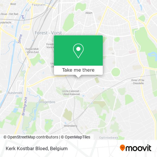 Kerk Kostbar Bloed map