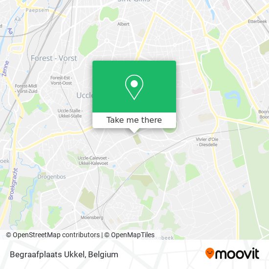 Begraafplaats Ukkel map