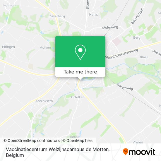 Vaccinatiecentrum Welzijnscampus de Motten map