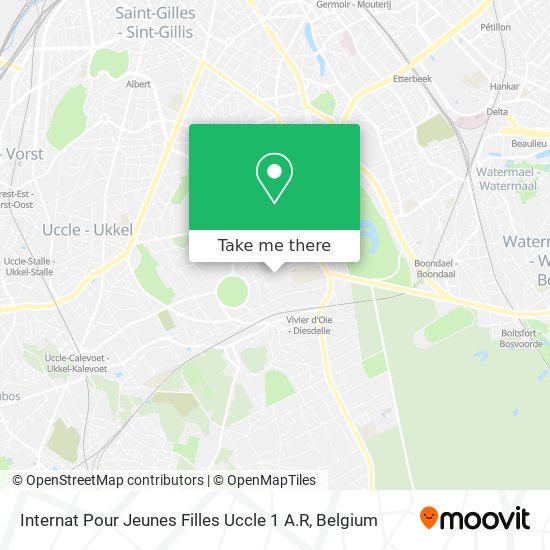 Internat Pour Jeunes Filles Uccle 1 A.R map