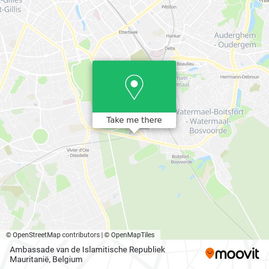 Ambassade van de Islamitische Republiek Mauritanië map