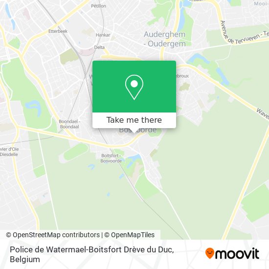 Police de Watermael-Boitsfort Drève du Duc map