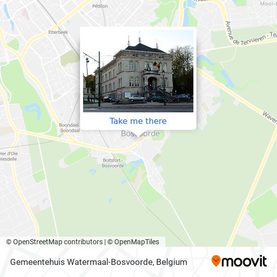 Gemeentehuis Watermaal-Bosvoorde plan