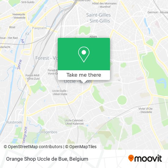 Orange Shop Uccle de Bue map