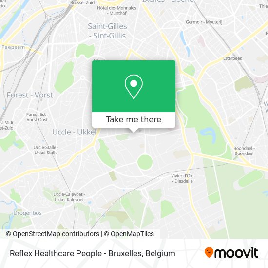 Reflex Healthcare People - Bruxelles map