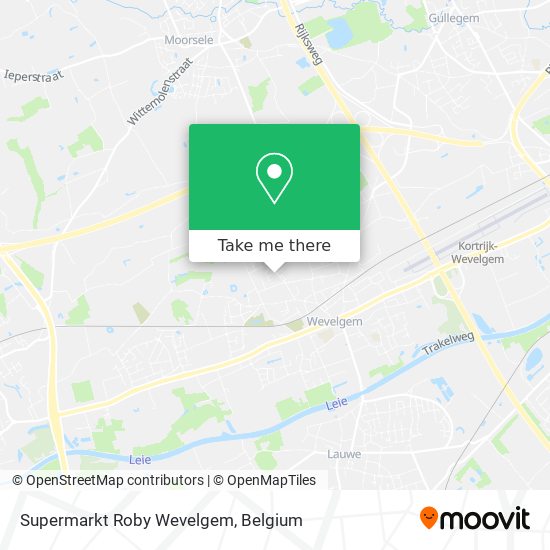 Supermarkt Roby Wevelgem map