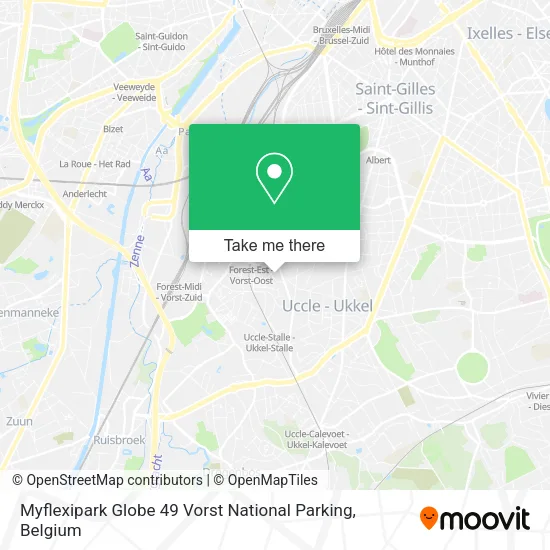 Myflexipark Globe 49 Vorst National Parking map