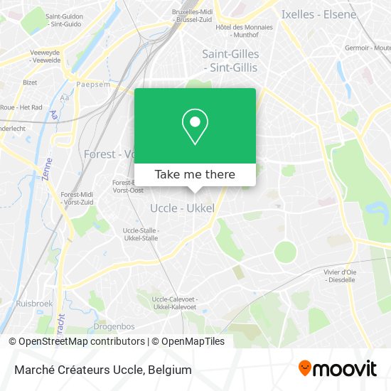 Marché Créateurs Uccle map