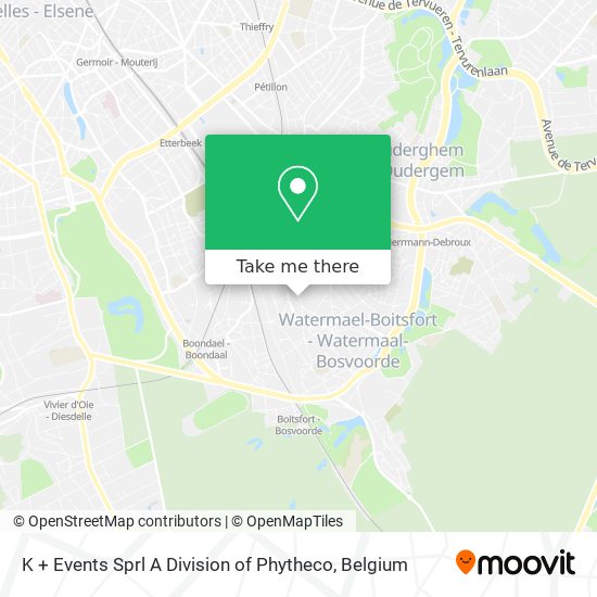K + Events Sprl A Division of Phytheco map