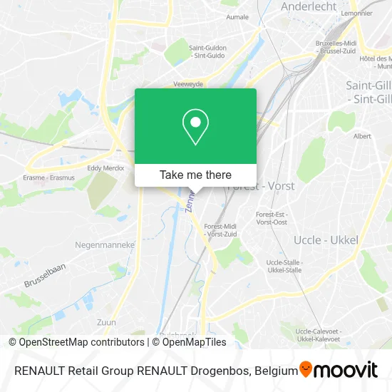 RENAULT Retail Group RENAULT Drogenbos map
