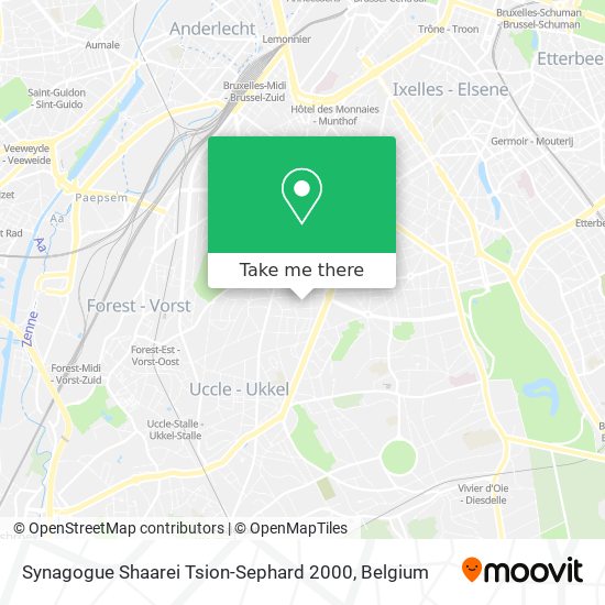 Synagogue Shaarei Tsion-Sephard 2000 map