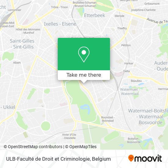 ULB-Faculté de Droit et Criminologie map