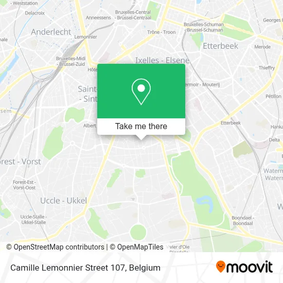 Camille Lemonnier Street 107 map