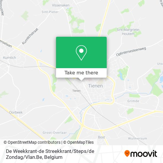 De Weekkrant-de Streekkrant / Steps / de Zondag / Vlan.Be map