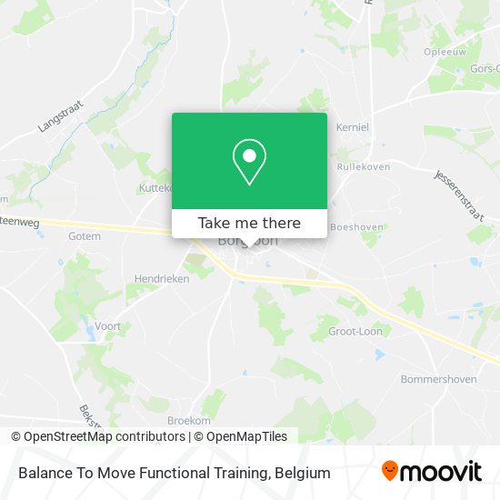 Balance To Move Functional Training map