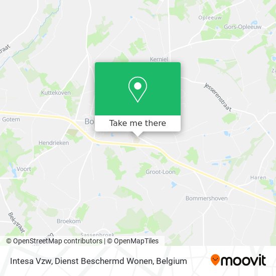 Intesa Vzw, Dienst Beschermd Wonen map